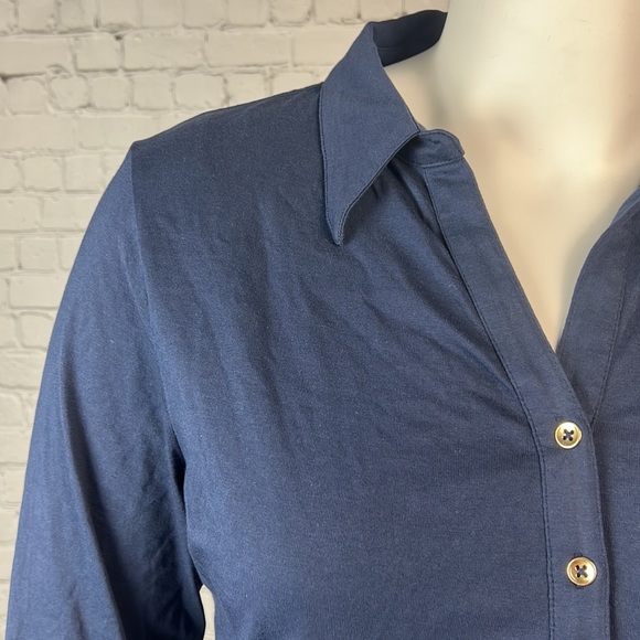 Charter Club Navy Knit Polo Shirt Plus Size XXL - Picture 5 of 7